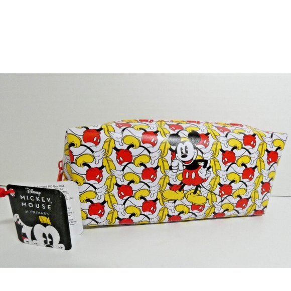 RARE Walking Mickey Mouse Cosmetic Bag Disney Pencil Travel Makeup Case L.E. NWT - Picture 1 of 10